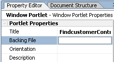 Property Editor; Backing File Selected