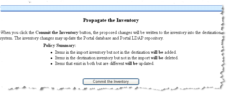 Propagation Utility Propagate the Inventory Page