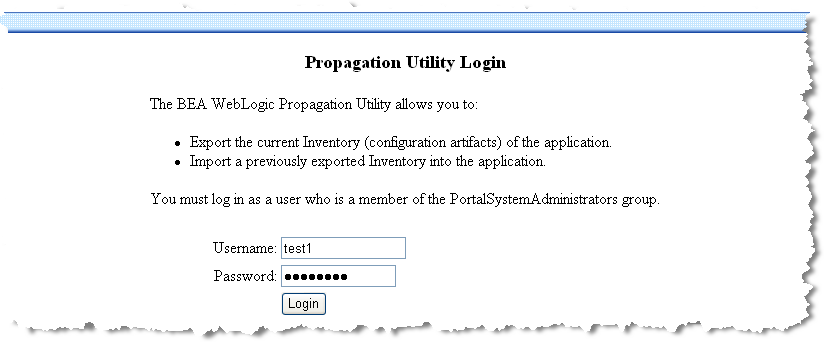 Propagation Utility Login Page