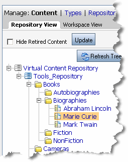 Using Content Types with Folders for WebDAV Content
