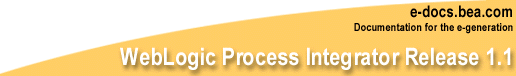 BEA WebLogic Process Integrator Release 1.1