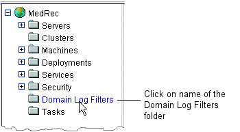 Click on the Domain Log Filters Node