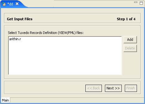 The selected VIEW files in the import wizard