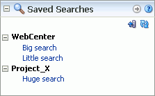 Saved searches in the Sidebar