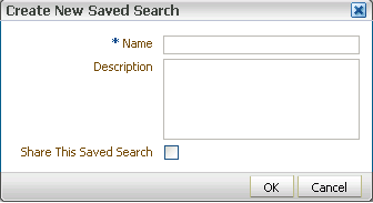 Create New Saved Search dialog box