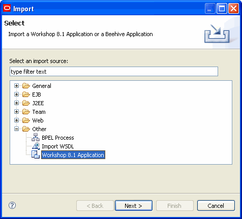 Selecting the Import Source