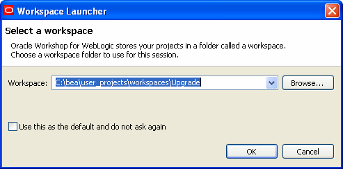 Setting a Workspace for the Upgraded Application 