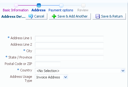 Create address in address details page