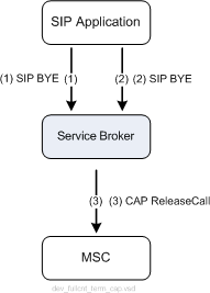 Terminating Call over CAP Network with Service Broker