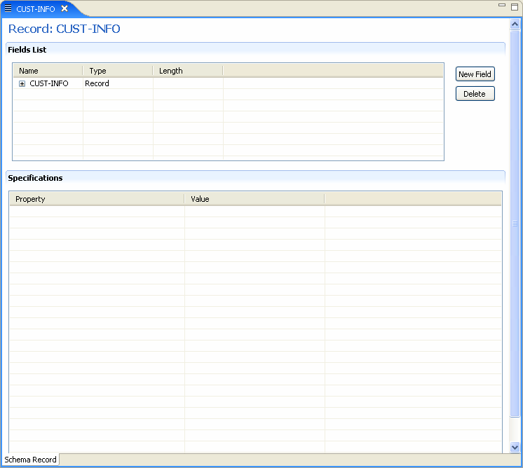 The adapter metadata Schema General tab