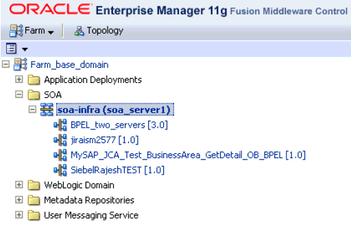 Oracle Enterprise Manager console