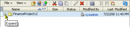 Expand node on a folder