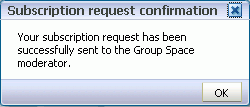 Subscription Request Confirmation message