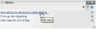 A note title in the Notes task flow