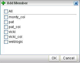 Add Member dialog