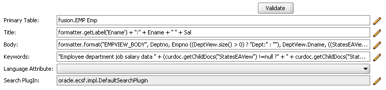 Example of calling the getLabel() function