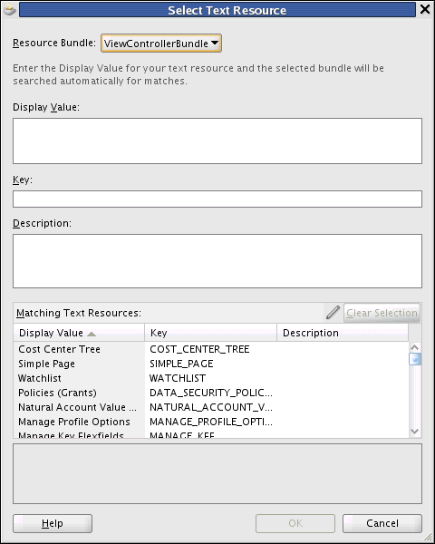 Select Text Resource for Dialog Details Title