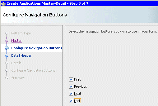Form/Form Configure Navigation Buttons dialog