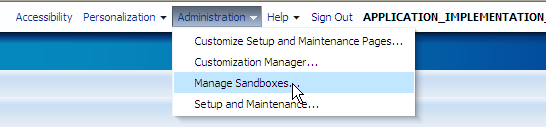 Accessing the Sandbox Manager