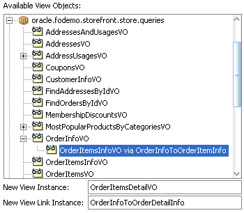 Detail view object selection in Application Navigator