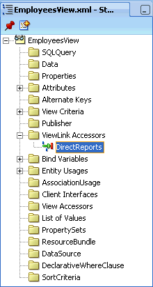 Image of Structure window showing details for users