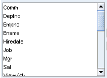 List box for LOV type.