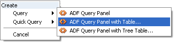 Data Control query context menu