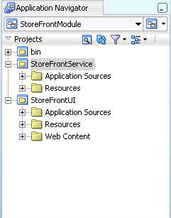 FOD demo application project folders