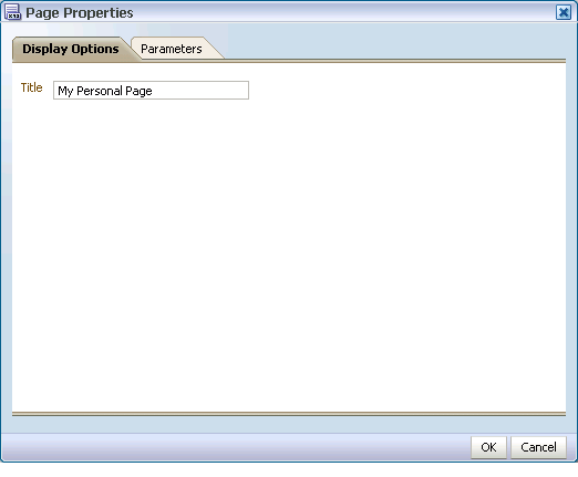 Page display options in the Page Properties dialog box