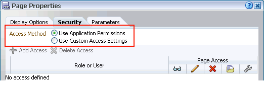 Inheritance section in a Page Properties dialog box