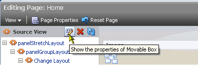 Properties icon on Source view header