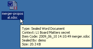 About Sealed Document Item Codes