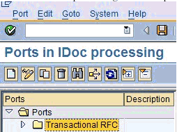 Ports in IDoc processing window
