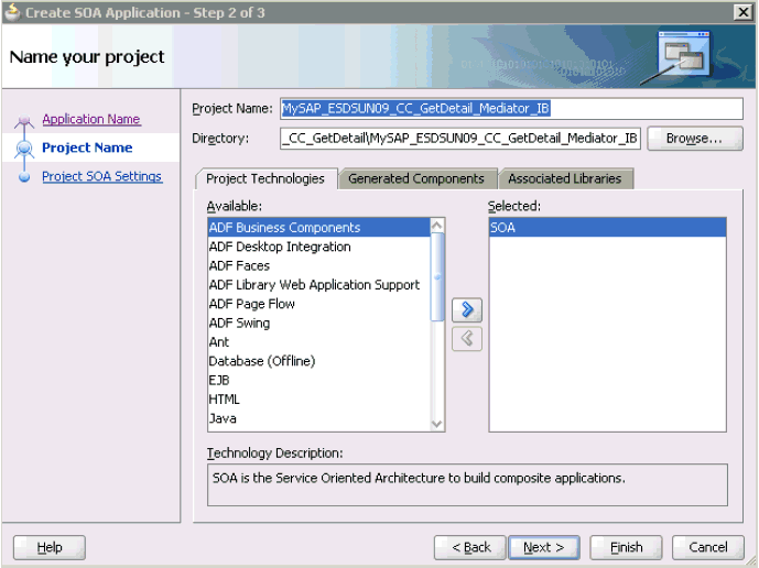 Name your project pane