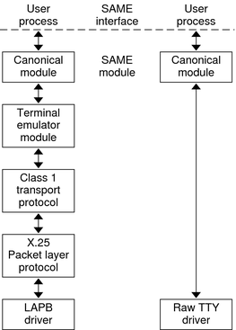 Diagram shows reuse of the same canonical module in two different streams.