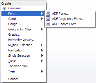 Create Form context menu