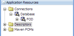 Application Resources panel expanded