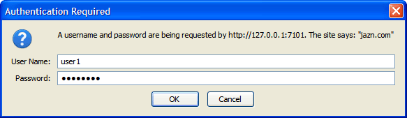 Authentication Required dialog