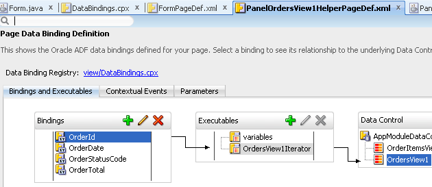 Panel page definition file