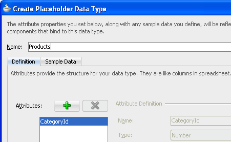 Create Placeholder Data Type dialog