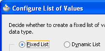 Fixed List option