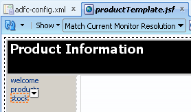 template in editor, links