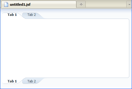 Browser page, top and bottom tabbed panes
