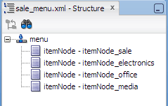 Structure window, sale_menu.xml