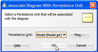 Associate Diagram With Persistence Unit dialog