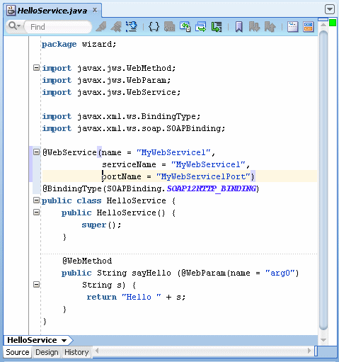 java editor with completed class
