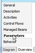 selecting the parameter tab