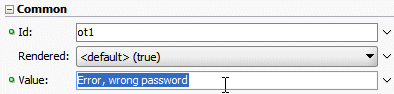 set the value to wrong password