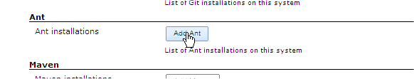 Selecting the Add Ant option