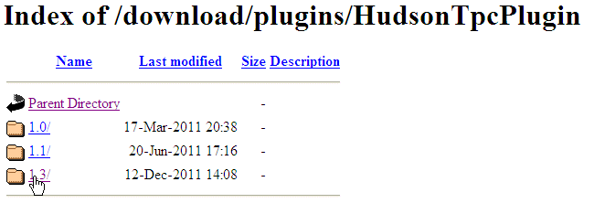 Index of Hudson plugins for Tpc Downloads 